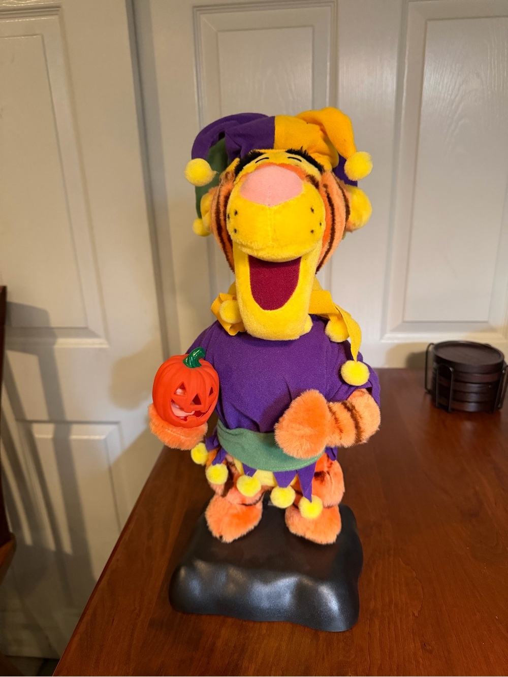 Vintage Tigger Halloween Movable Plush - Purple & Orange